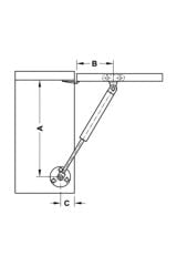Dolap Kapak Pistonu Mutfak Dolabı Kapağı Gazlı Amortisörlü Piston 100N ve 80N 25cm 100N