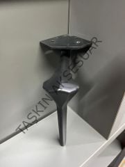 Elmas Metal Ayak 21cm Mat Siyah Modern Mobilya Ayağı Dolap Koltuk Tv Ünite Komidin Şifonyer