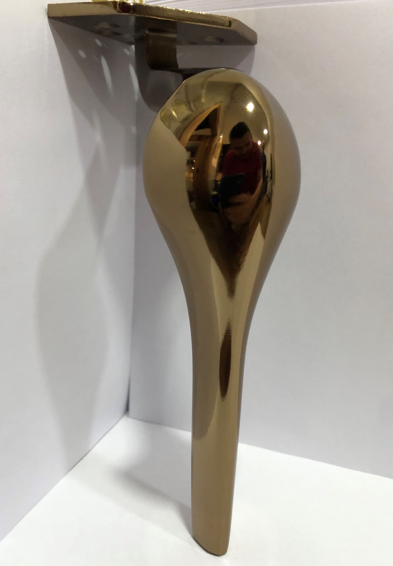 ﻿Kaşık Metal Ayak 20cm Bronz Modern Mobilya Ayağı