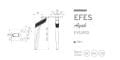 Emaks Efes Metal Ayak Bronz 16-20-25cm Modern Mobilya Ayağı