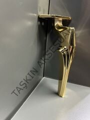 Zeus Metal Ayak 16-21-24cm Altın Modern Gold Mobilya Ayağı Koltuk Dolap Komidin Şifonyer Tv Ünite