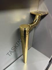 Dünya Metal Ayak 17-20-25cm Altın Modern Mobilya Ayağı Dolap Koltuk Tv Ünite Komidin Şifonyer Gold