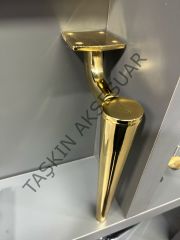 Dünya Metal Ayak 17-20-25cm Altın Modern Mobilya Ayağı Dolap Koltuk Tv Ünite Komidin Şifonyer Gold