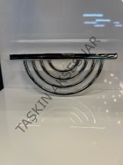 Yarım Lila Metal Kulp 96mm Krom Dolap Kapak Çekmece Komidin Tv Ünite Modern Mobilya Kulbu