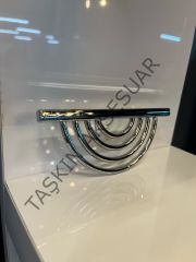 Yarım Lila Metal Kulp 96mm Krom Dolap Kapak Çekmece Komidin Tv Ünite Modern Mobilya Kulbu