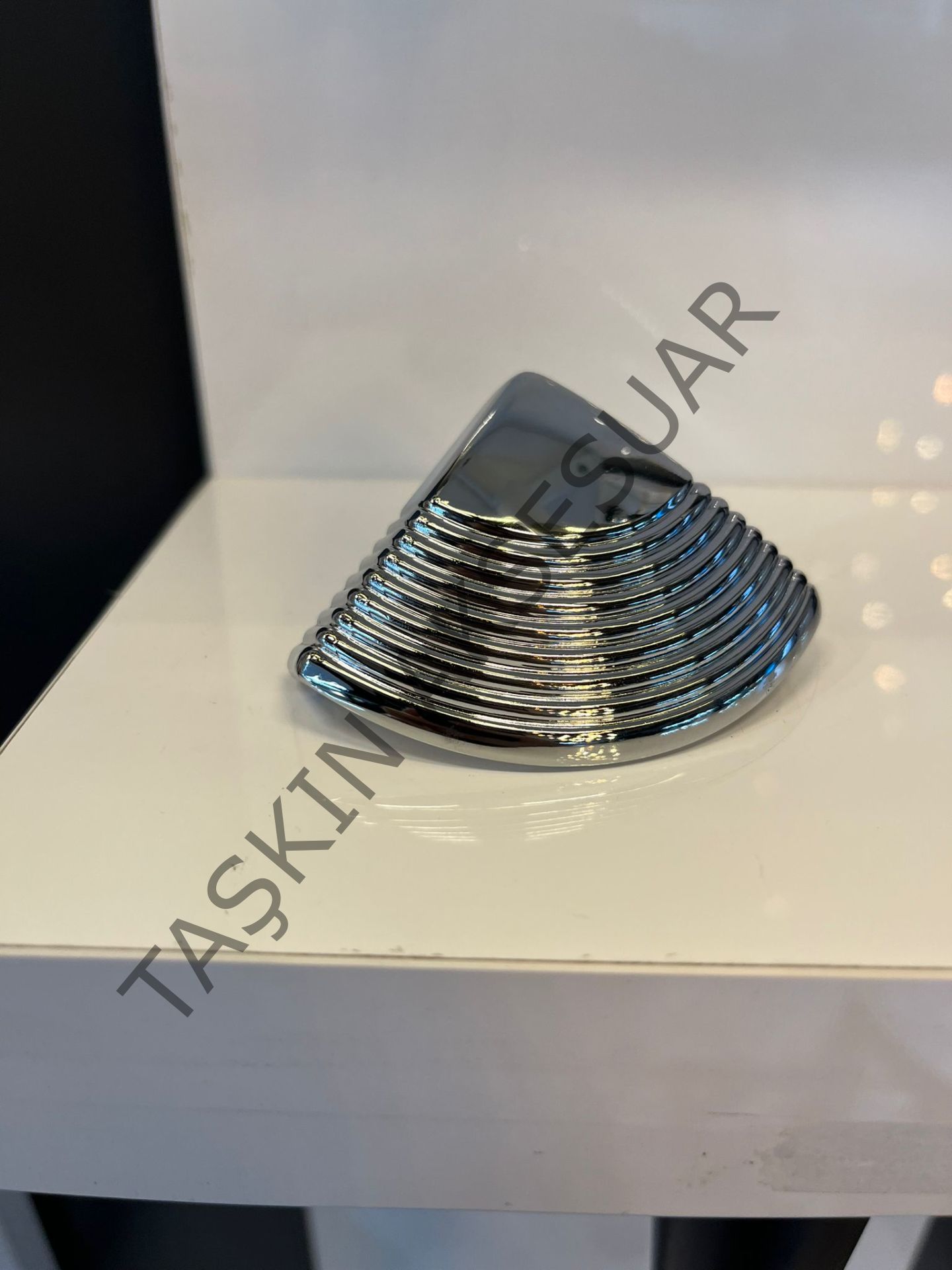 Shell Çizgili Metal Kulp 64mm Krom Dolap Kapak Çekmece Komidin Tv Ünite Modern Mobilya Kulbu