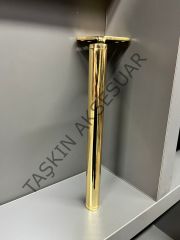 Slide Sng Metal Ayak 14-20-25cm Altın Kısa Tapa Kısa Pabuç Modern Mobilya Ayağı Koltuk Dolap Komidin Tv Ünite Şifonyer Kitaplık Puf