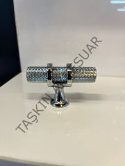 Yüzük Metal Düğme Kulp Krom Dolap Kapak Çekmece Komidin Tv Ünite Modern Tek Delikli Mobilya Kulbu