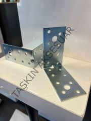 Metal L Gönye 40x80x80mm 18 Delikli 33no Köşebent Bağlantı Aparatı Demiri Mobilya Dolap