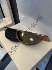 Prag Metal Kulp 64mm Bronz+Mat Siyah Dolap Kapak Çekmece Komidin Tv Ünite Modern Mobilya Kulbu Vestiyer