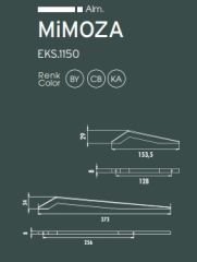 Emaks Mimoza Metal Kulp Çizik Krom 128-256mm Modern Gümüş Mobilya Kulbu