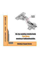 Master Frenli Menteşe Düz Yarım Tam Deve Boynu Pistonlu Mobilya Menteşesi