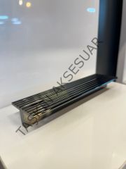 Varna Metal Kulp 32-128mm Füme Dolap Kapak Çekmece Komidin Tv Ünite Modern Mobilya Kulbu Çizgili