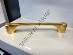 Venedik Metal Kulp 128mm Mat Altın Modern Mobilya Kulbu Dolap Çekmece Kapak Tv Ünite Komidin Şifonyer